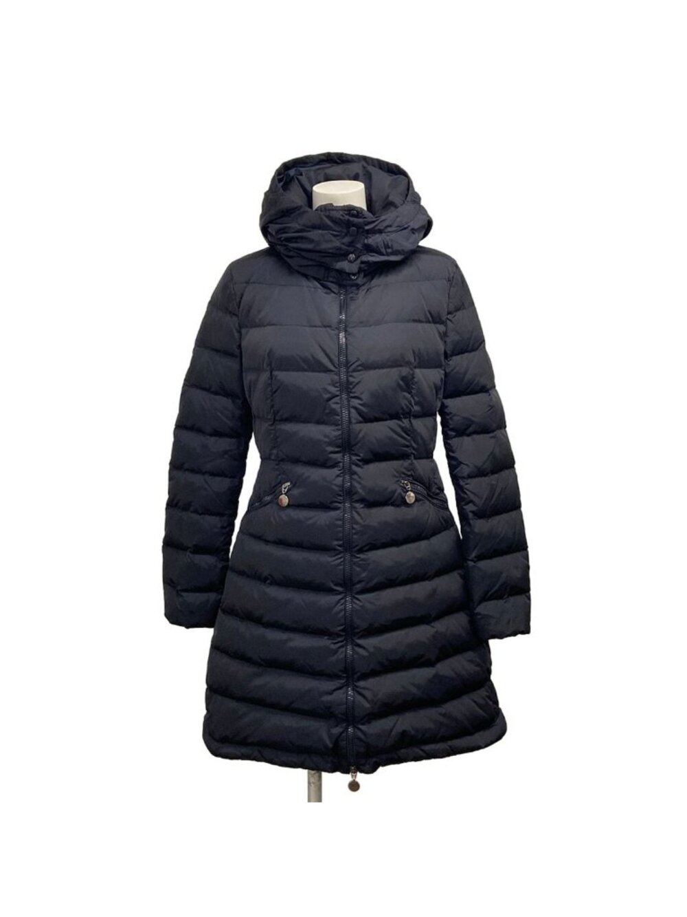 Moncler Down Coat Flammette Black Long Sleeve Winter 0